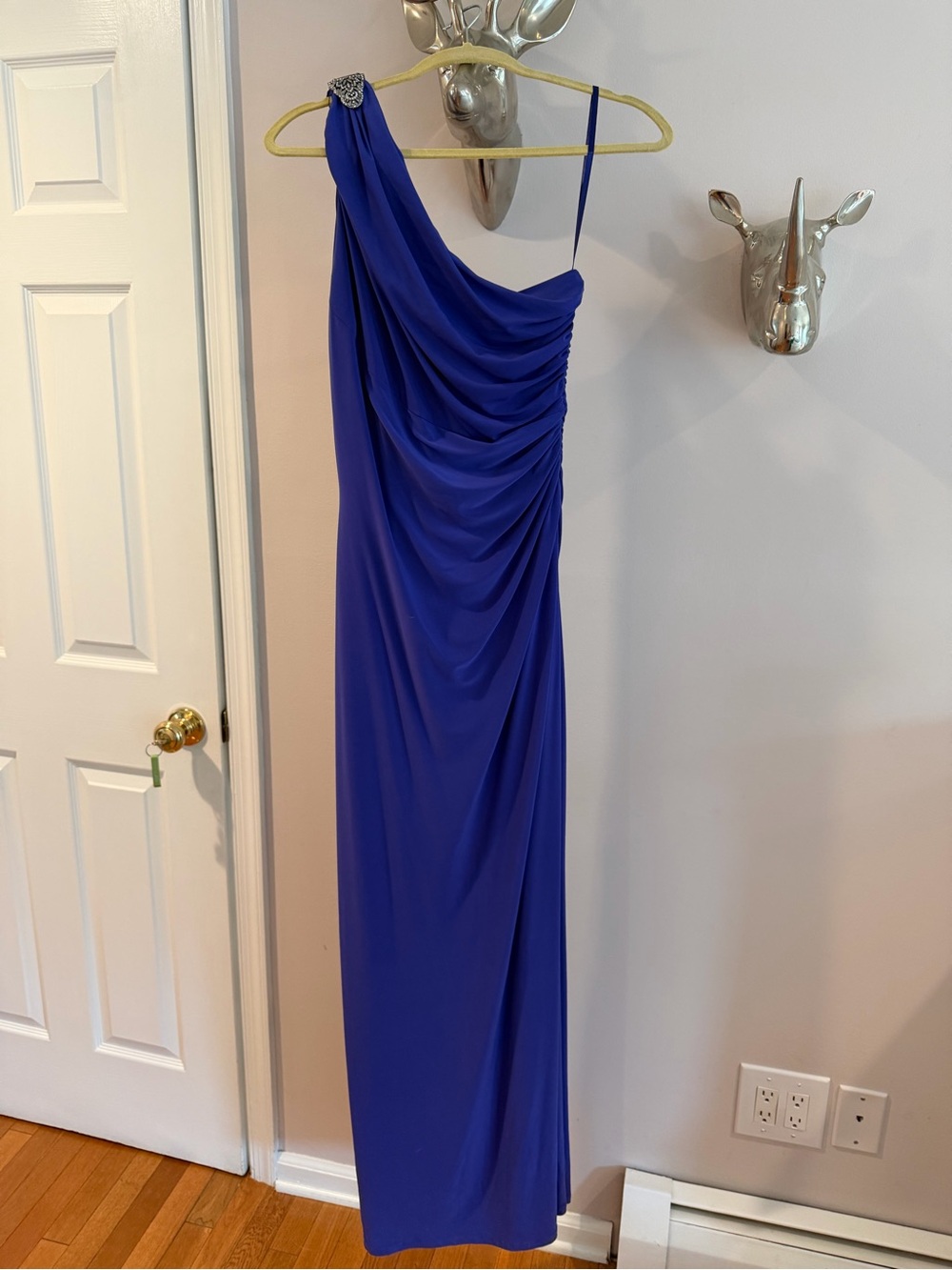 Lauren Ralph Lauren One-Shoulder Evening Gown